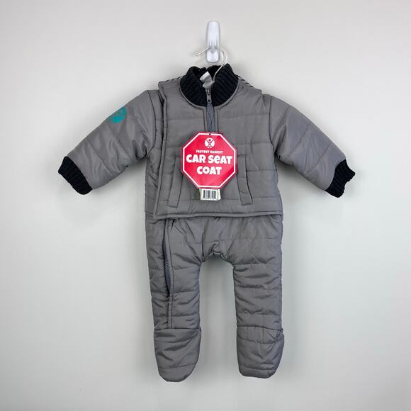 Buckle Me Baby Coats Infant Car Seat Snowsuit Gray 3-6 Months NWT - Picture 1 of 12